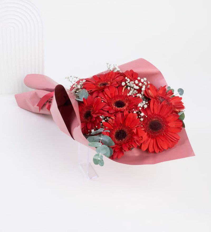 Kırmızı Gerbera Çiçek Buketi